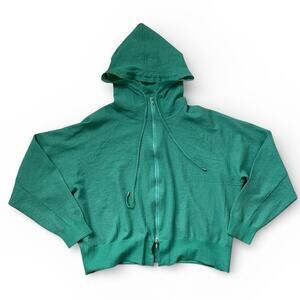 For Me FM2050 Green Lightweight Oversized Boxy Cut Full Zip Hoodie One Size